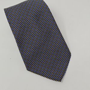 Lauren Ralph Lauren Blue and Gold Patterned Tie